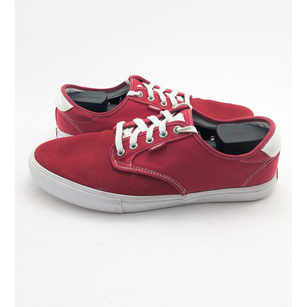 Mens Vans Chima Ferguson Red Suede Canvas Pro Skate Shoes 721356 Size 13